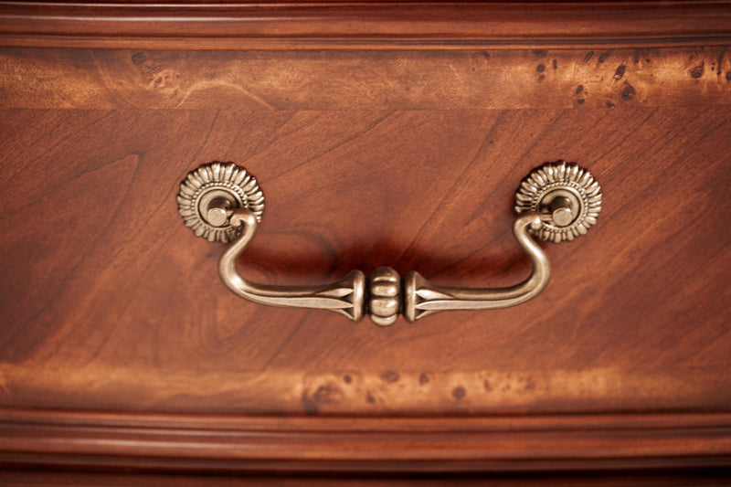 Cortina - Leather Bedside Bench - Honey Walnut