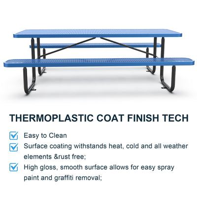 Expanded Metal Rectangular Picnic Table