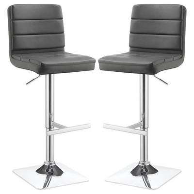 Bianca - Square Upholstered Adjustable Bar Stools (Set of 2)