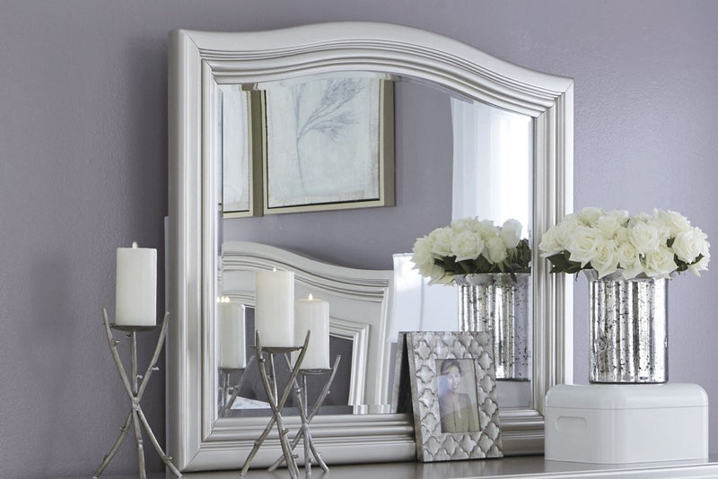 Coralayne - Silver - Bedroom Mirror With Arched Cap Rail - Grand Furniture GA