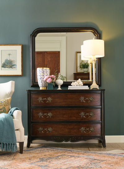 Charleston - Round Mirror - Dark Brown