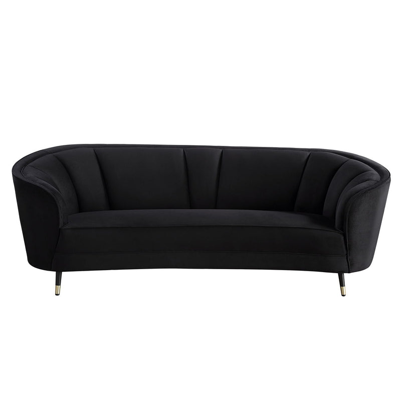 Achim - Sofa - Black Velvet - Grand Furniture GA