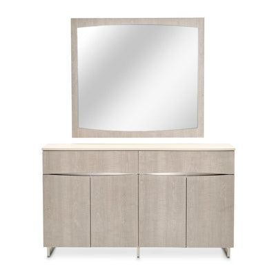 Marin - Sideboard & Mirror - Greige