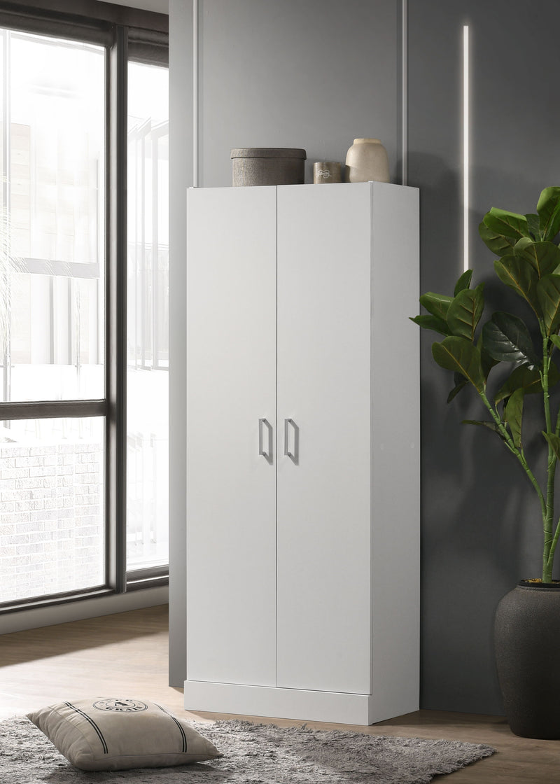 Alara - Height Simplistic Modern Double Door Storage Cabinet - White