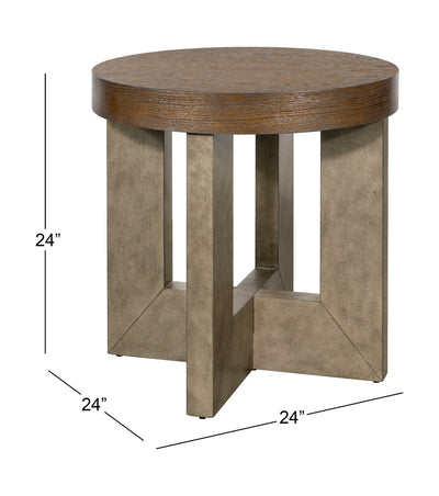 Nova - End Table - Cerused Charcoal Oak