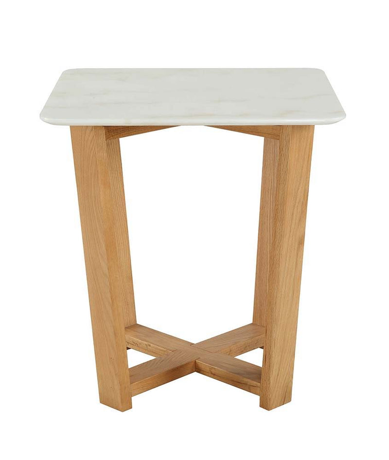 Tartan - Accent Table - Marble Top & Natural - Grand Furniture GA