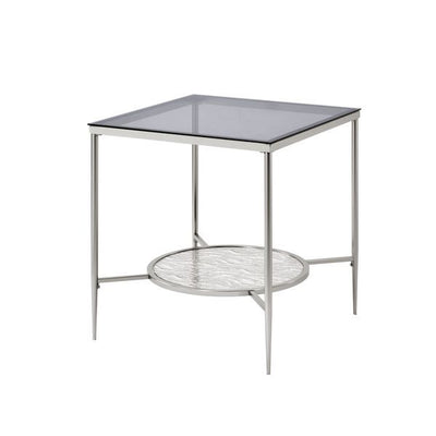 Adelrik - End Table - Glass & Chrome Finish - Grand Furniture GA