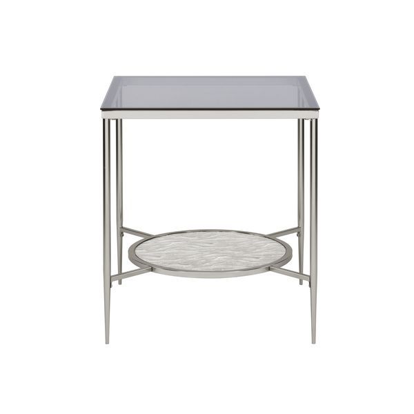 Adelrik - End Table - Glass & Chrome Finish - Grand Furniture GA