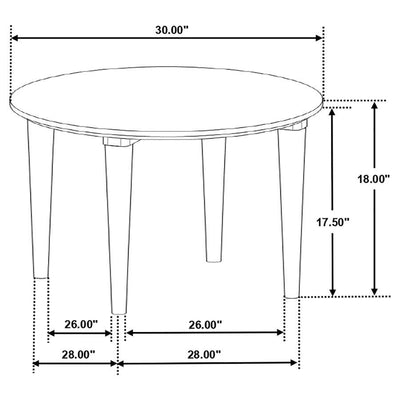 Aldis - Round Marble Top Coffee Table - White And Natural