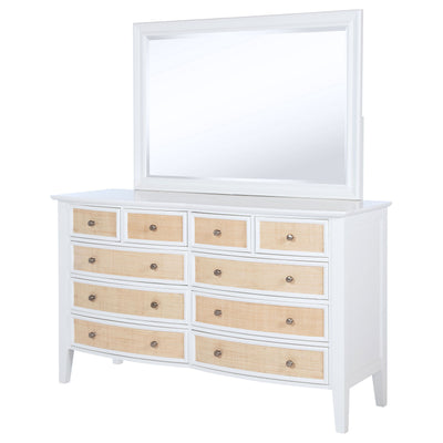 Bexhill - 10-Drawer Dresser And Mirror - White