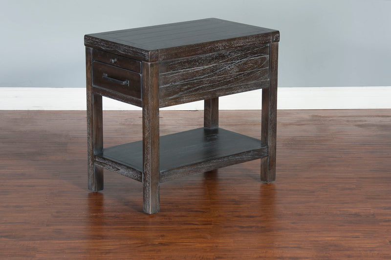 Dundee - Chair Side Table - Dark Brown