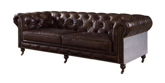 Aberdeen - Sofa - Vintage Brown Top Grain Leather - Grand Furniture GA