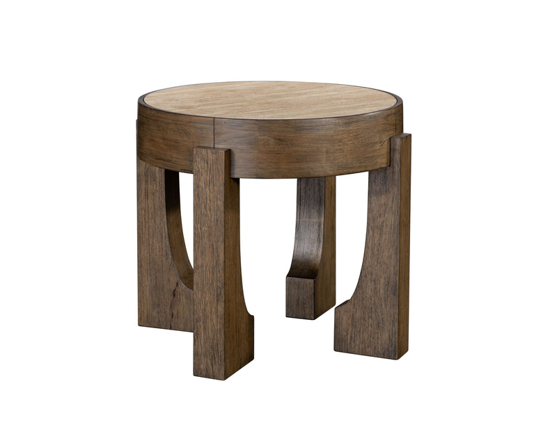 Canyon - End Table - Espresso / Travertine