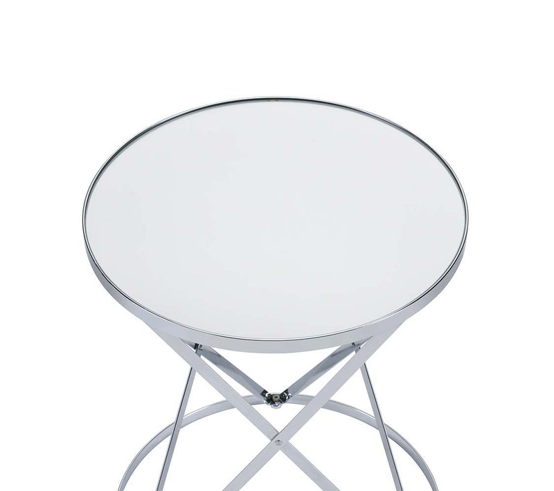 Flux - Accent Table - Mirror & Chrome Finish - Grand Furniture GA