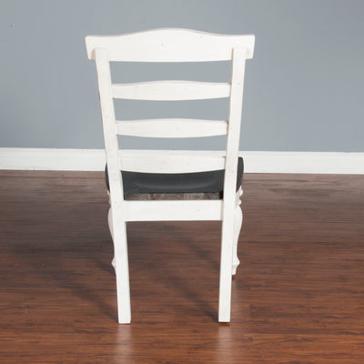 Carriage House - 41" Ladderback Chair - White / Black