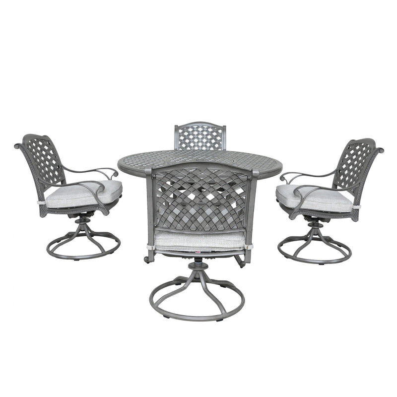 Outdoor Aluminum Dining Set With Cushion