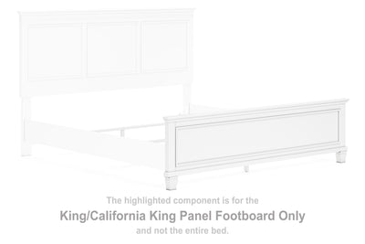 Fortman - White - King/Cal King Panel Footboard