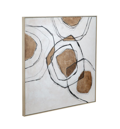 Rhetoric - Canvas Art - White / Light Brown