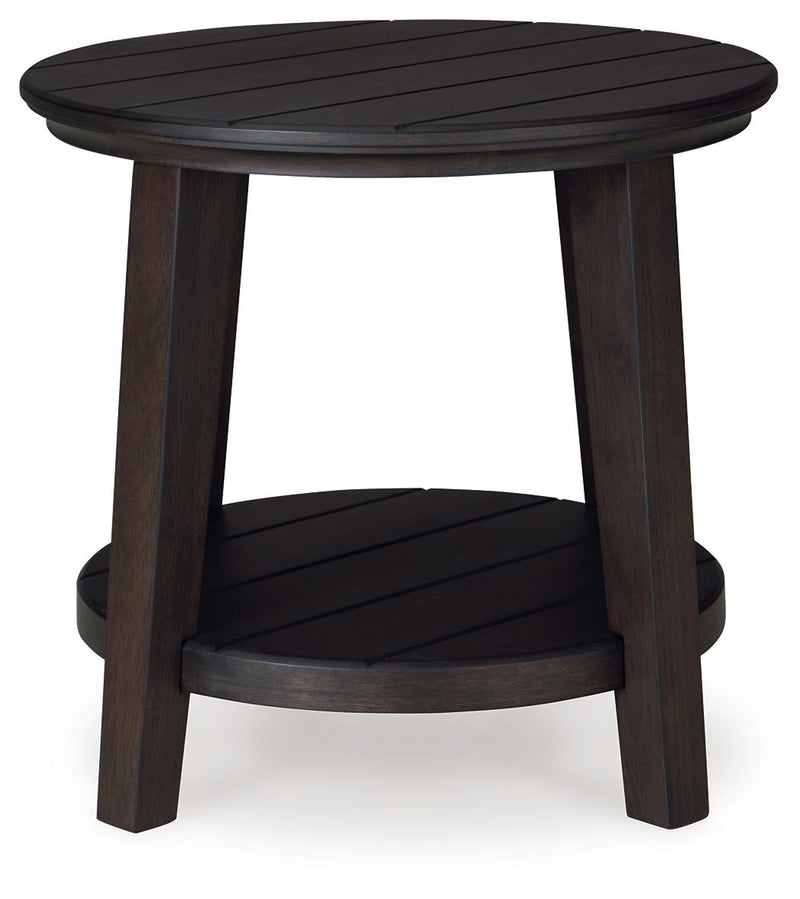 Celamar - Dark Brown - Round End Table