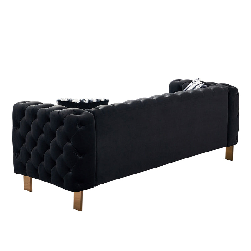 Chesterfield - Modern Tufted Velvet Living Room Sofa, 84.25&