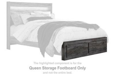 Baystorm - Gray - Queen Storage Footboard