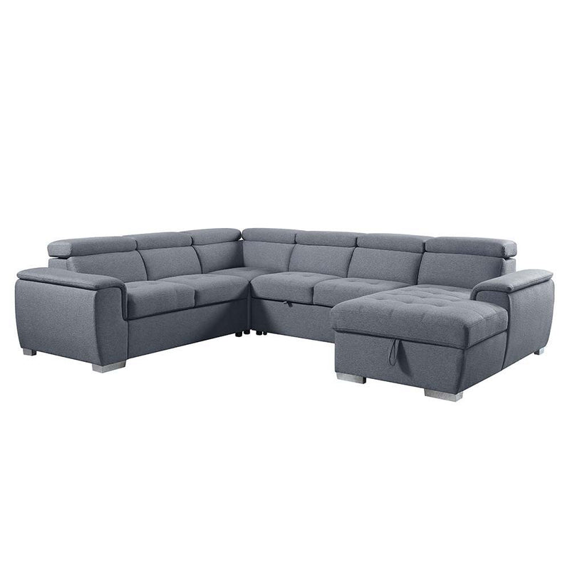 Hanley - Sectional Sofa - Gray Fabric - Grand Furniture GA