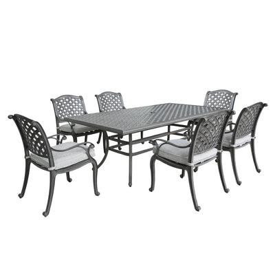 Outdoor Aluminum Dining Set With Cushion