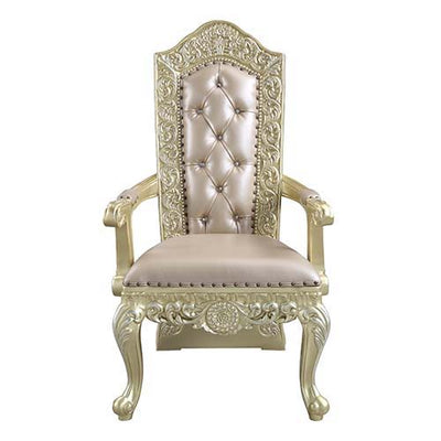 Vatican - Dining Chair (Set of 2) - PU & Champagne Silver Finish - Grand Furniture GA