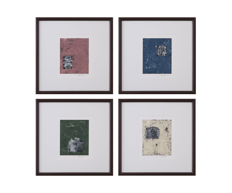 Dual Dichotomy - Framed Print (Set of 4) - Pink / Blue