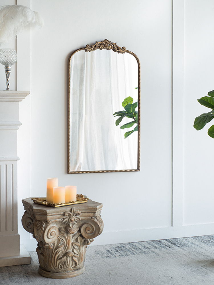 Arch Mirror, Baroque Inspired Wall Decor For Bathroom Bedroom Living Room