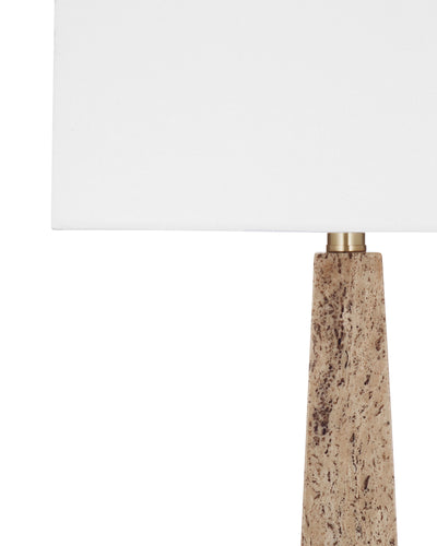 Zari - Table Lamp - Brown / White