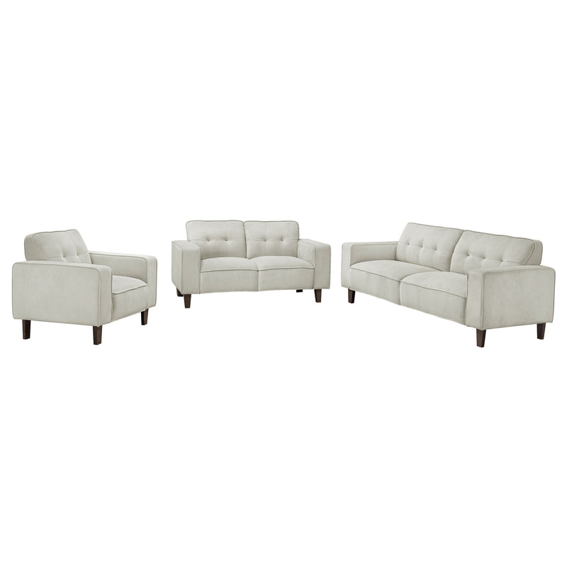 Deerhurst - Upholstered Tufted Track Arm Sofa Set