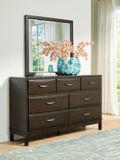 Vanmore - Dark Brown - Dresser And Mirror