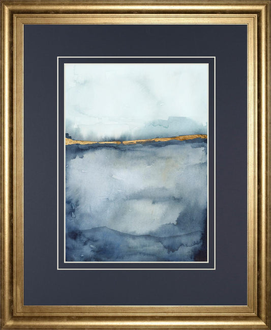 34x40 Coastal Horizon II By Victoria Borges - Blue