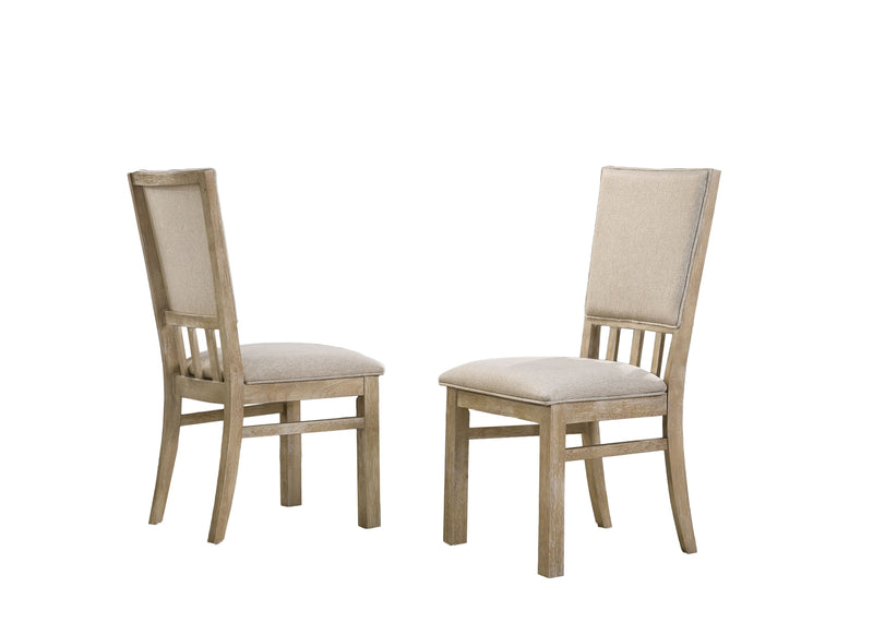 Brutus - 19" Wide Contemporary Fabric Dining Chair (Set of 2) - Reclaimed Wheat