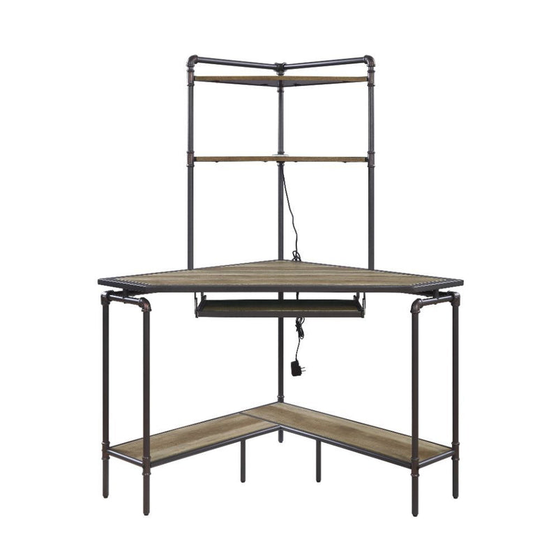 Deliz - Desk - Sand Gray - Grand Furniture GA