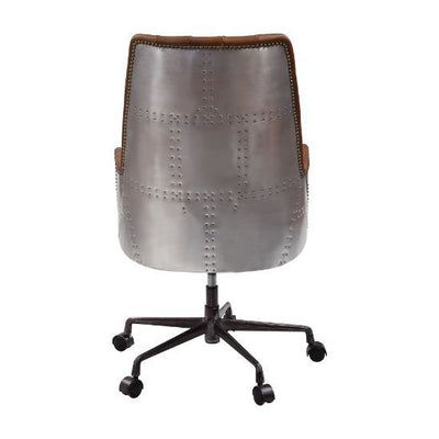 Salvol - Office Chair - Sahara Leather & Aluminum - Grand Furniture GA