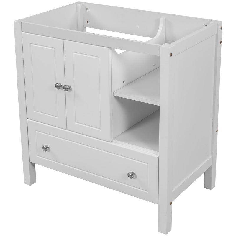 Bathroom Vanity Base Only, Solid Wood Frame, Bathroom Storage Cabinet With Doors And Drawers