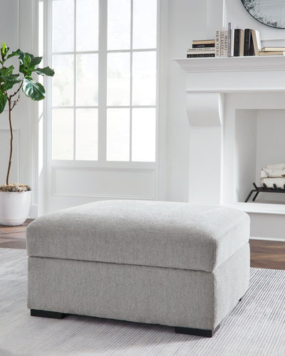 Gabyleigh - Nickel - Ottoman With Storage