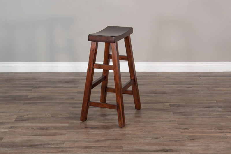 Santa Fe - Saddle Seat Stool With Wood Seat