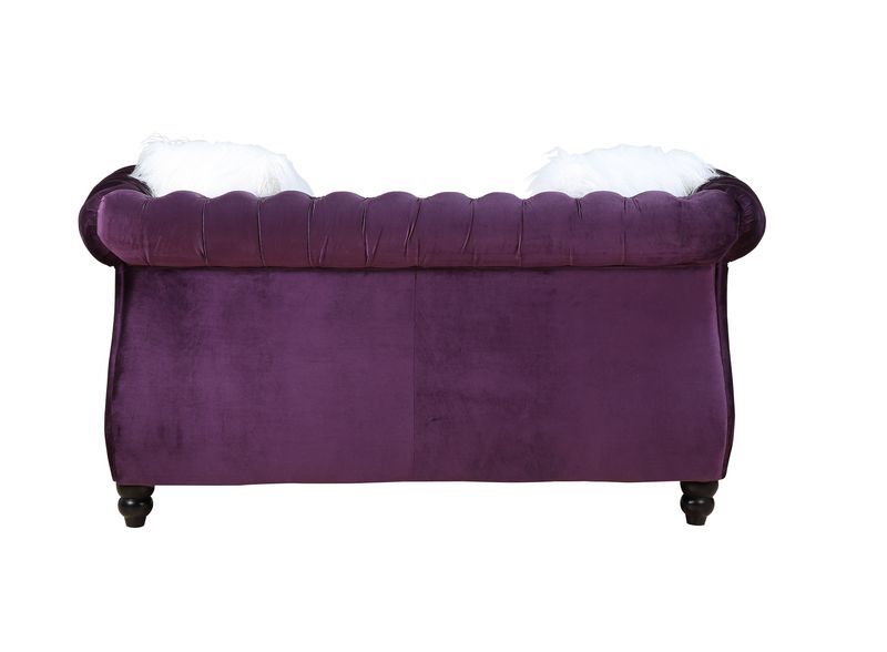 Thotton - Loveseat - Purple Velvet - Grand Furniture GA