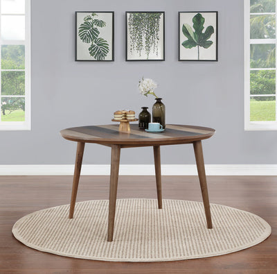 Wellington - Round Dining Table - Browns / Black