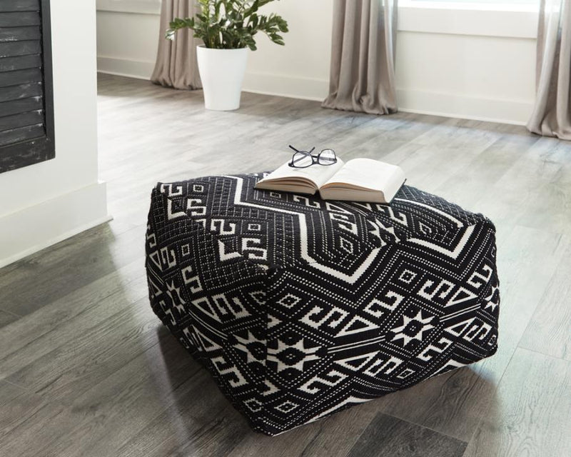 Ofira - Square Upholstered Pouf - Black