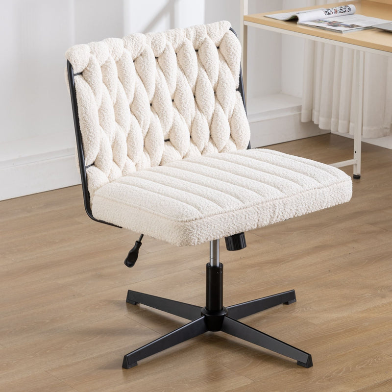 Armless Office Desk Chair No Wheels