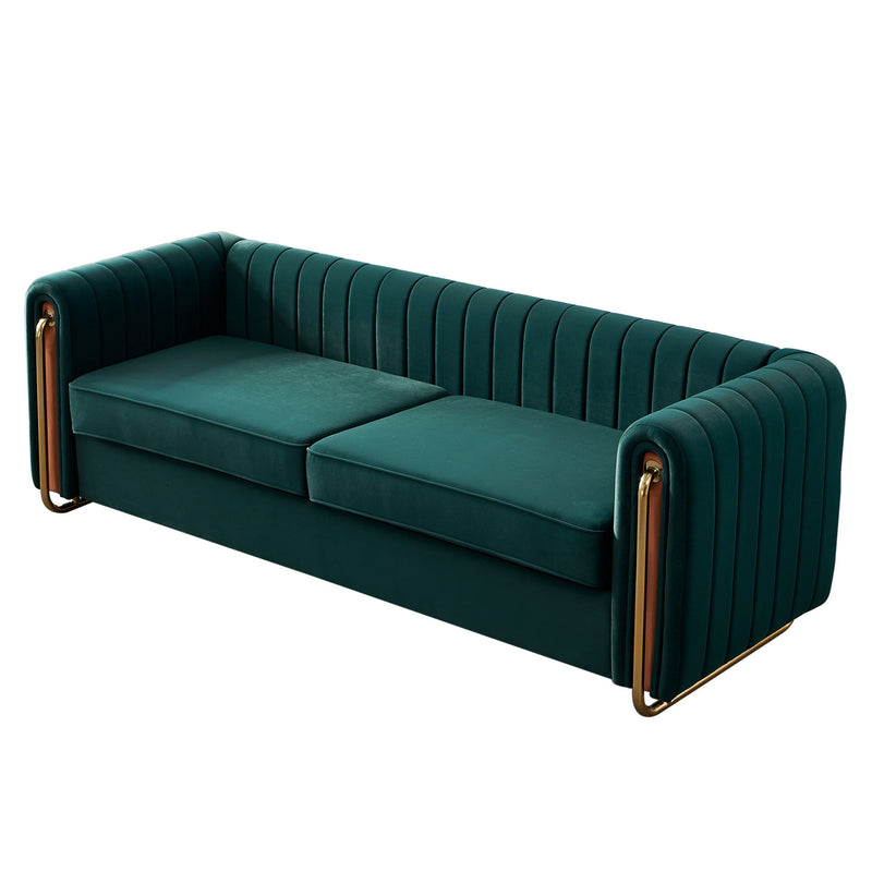 Contemporary Velvet Sofa Couch For Living Room