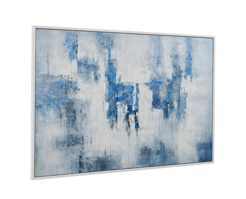 Perdido - Framed Canvas - Blue