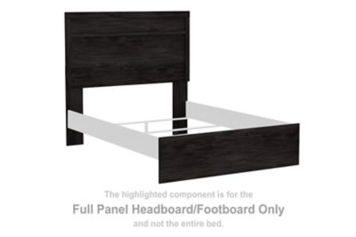 Belachime - Charcoal - Full Panel Headboard/Footboard