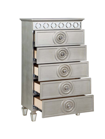 Varian - Chest - Silver & Mirrored Finish - Grand Furniture GA