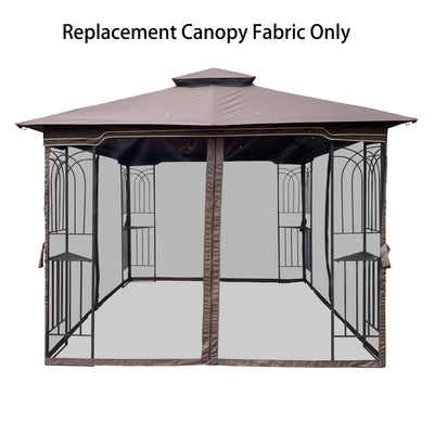 Patio Double Roof Gazebo Replacement Canopy Top Fabric