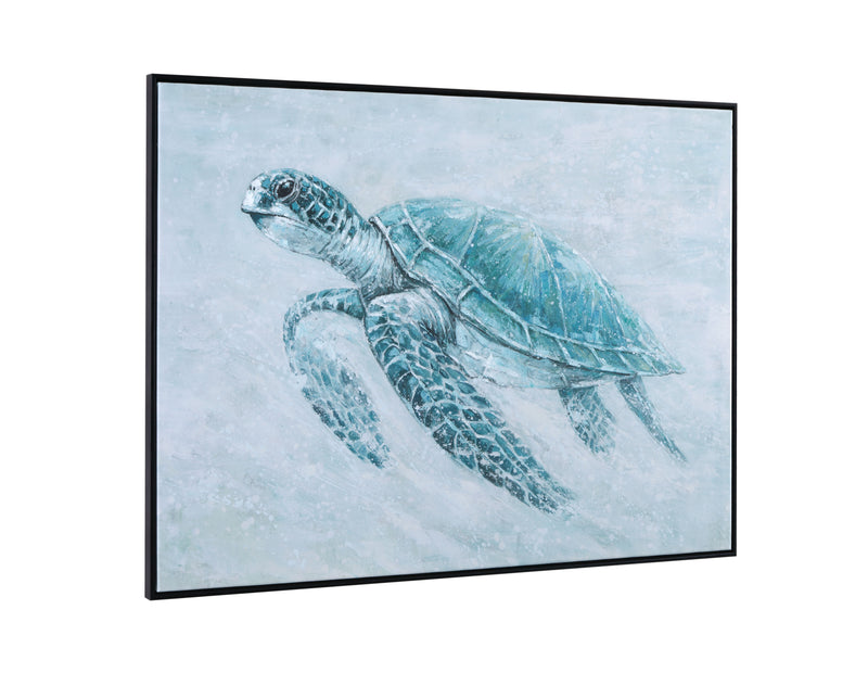 Kemps Bay - Framed Canvas - Blue